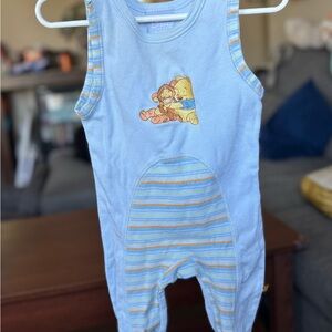 Disney Baby Pooh Striped Kids Footie